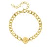 Armbanden Finaste | Armband Chunky 4 Initials Gold Plated