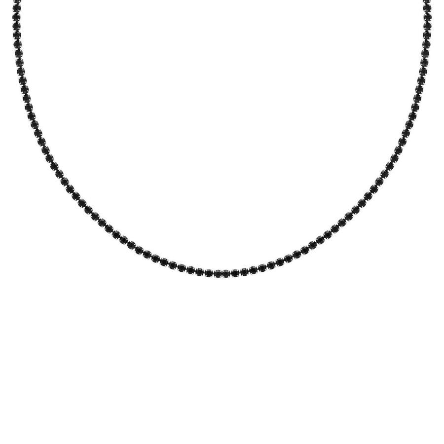 Kettingen Finaste | Tennis Necklace Black Stones