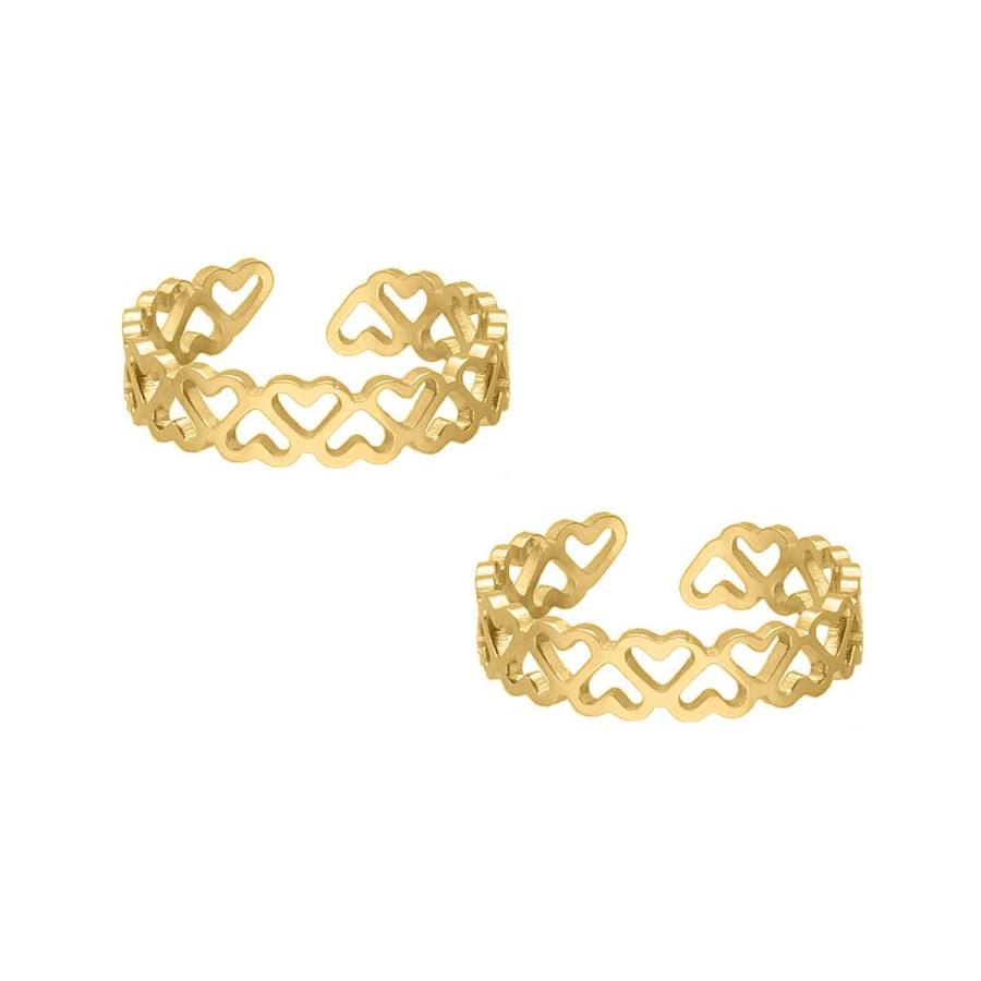 Ringen Finaste | Bff Ringen Little Hearts Goldplated