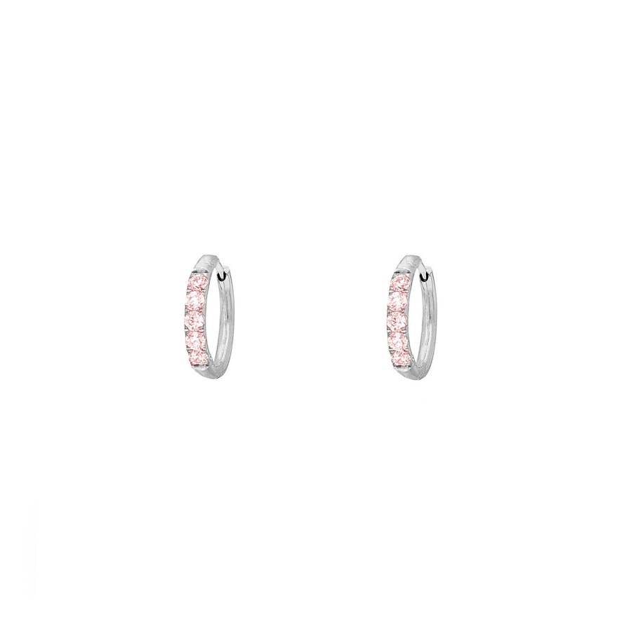 Oorbellen Finaste | Shiny Oorringetjes Pink 8 Mm