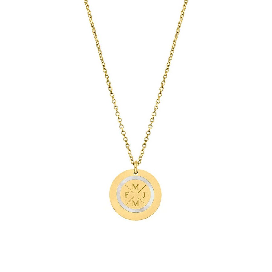 Kettingen Finaste | Ketting 4 Initials Luxury Kleur Goud