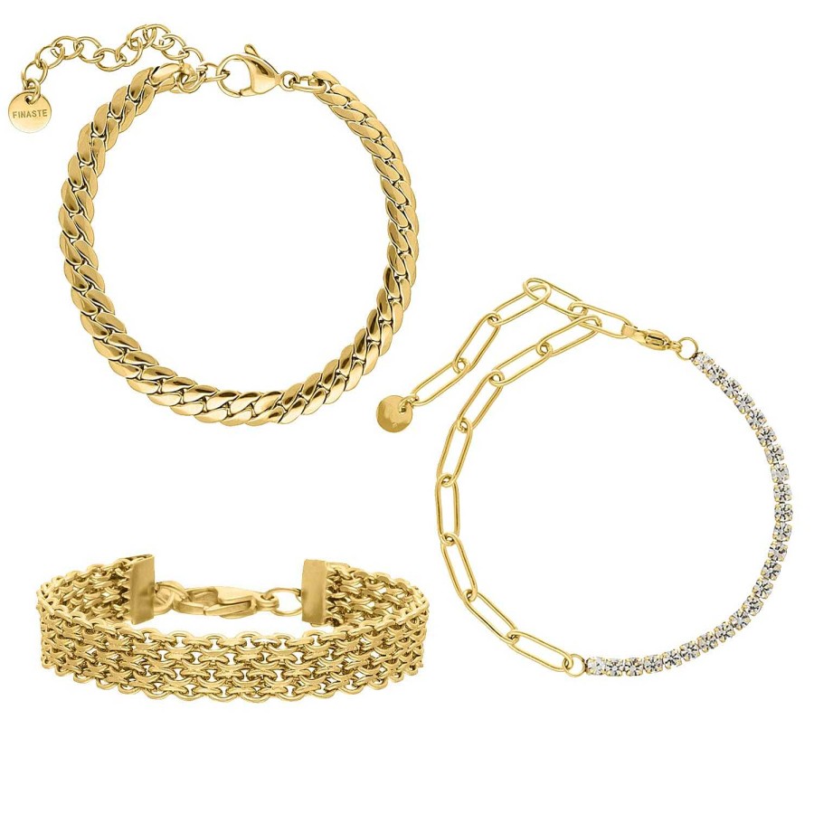 Sieraden Sets Finaste | Armbanden Set Chains Kleur Goud