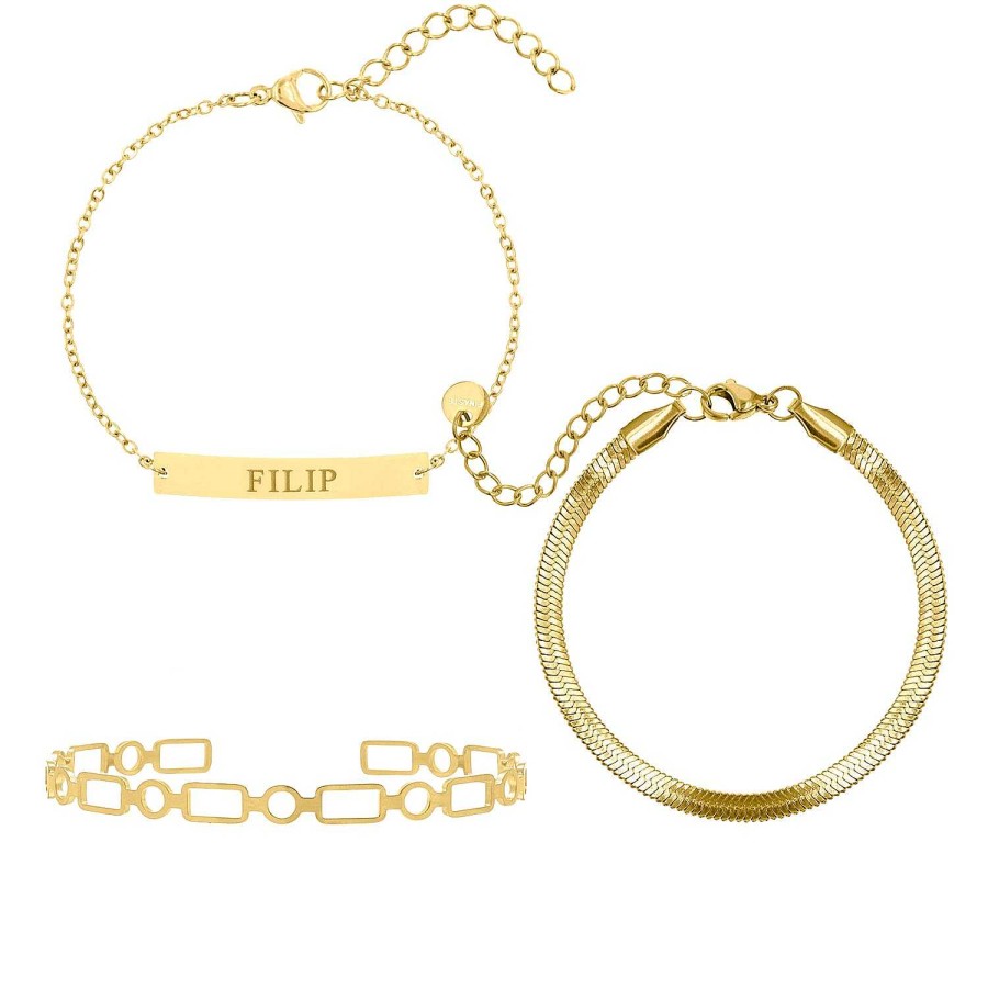 Sieraden Sets Finaste | Personal Armparty Goud Kleurig