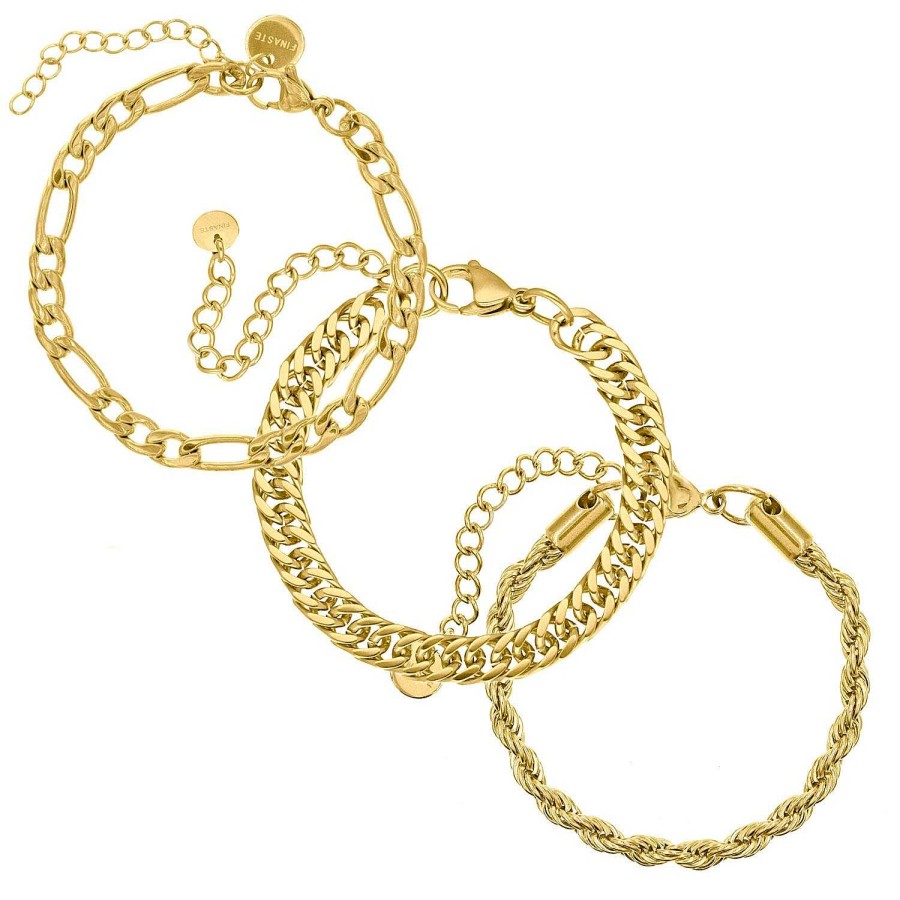 Armbanden Finaste | Chunky Chain Armparty Goud Kleurig