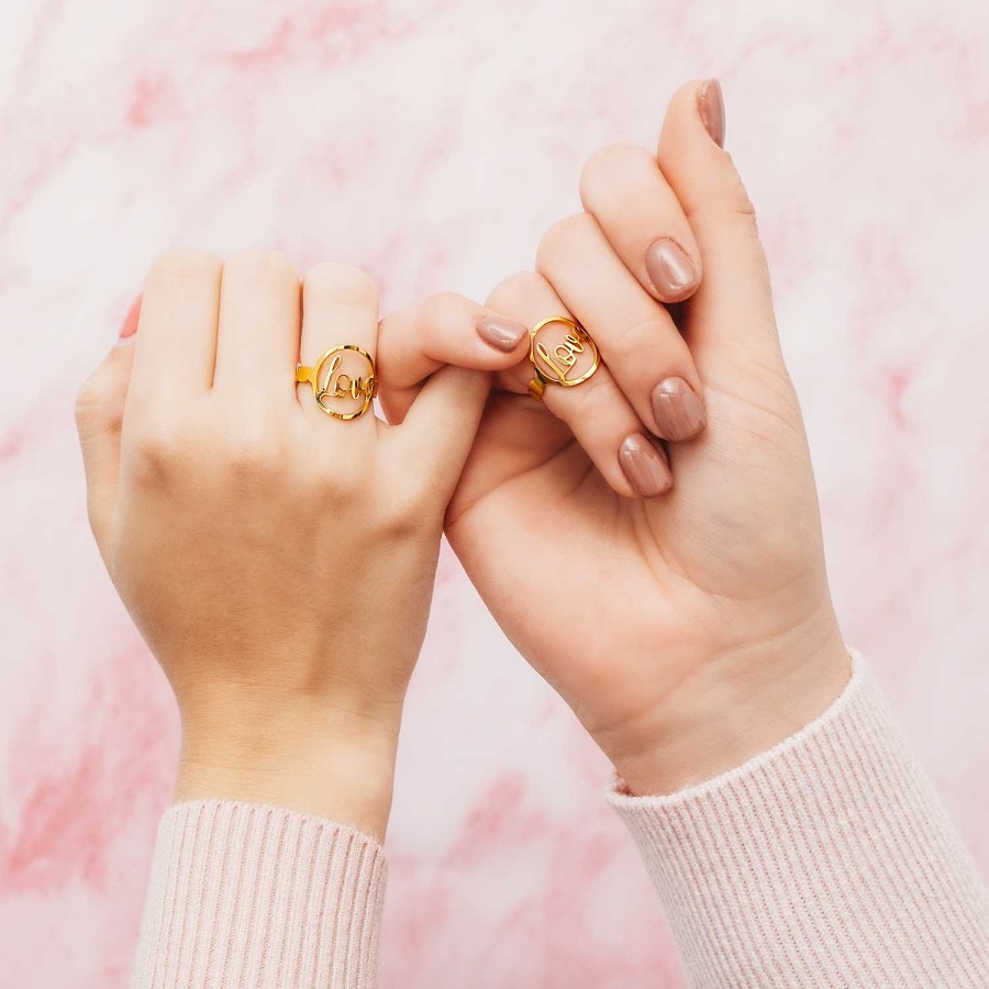 Ringen Finaste | Bff Ringen Love Goldplated