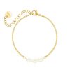 Armbanden Finaste | Triple Pearl Bracelet Goldplated