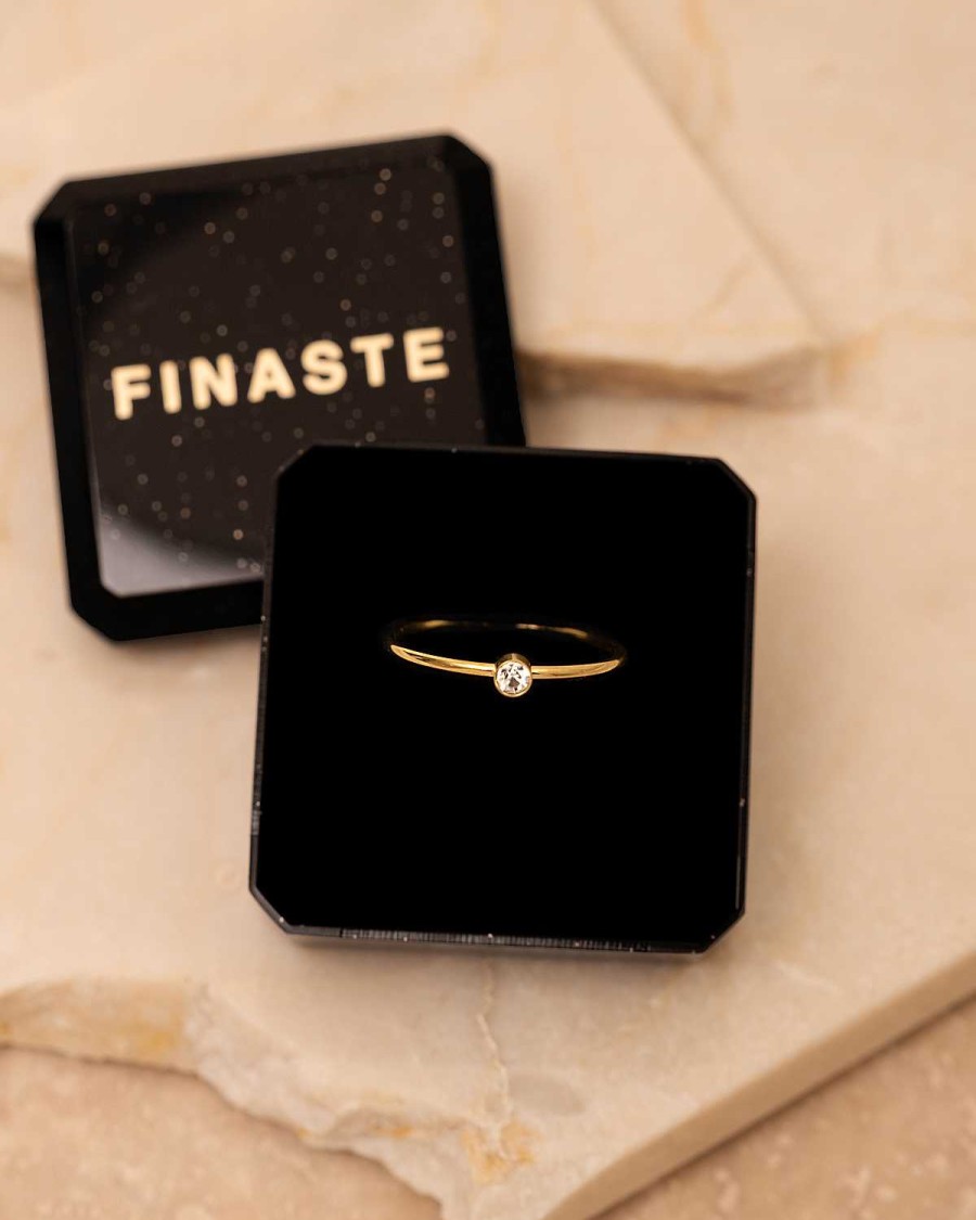 Ringen Finaste | Ring Shiny Stone Goudkleurig