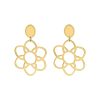 Oorbellen Finaste | Statement Flower Earrings Goldplated