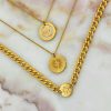 Kettingen Finaste | Ketting Chunky 4 Initials Kleur Goud