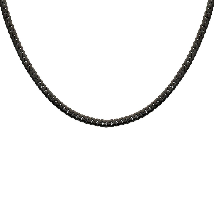 Kettingen Finaste | Ketting Platte Chain Zwart