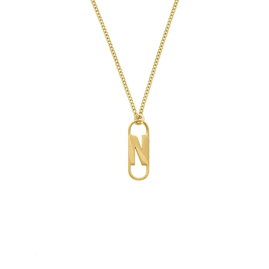 Kettingen Finaste | Letter Ketting Charm Goudkleurig