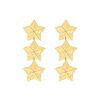 Oorbellen Finaste | Triple Star Earrings Goldplated