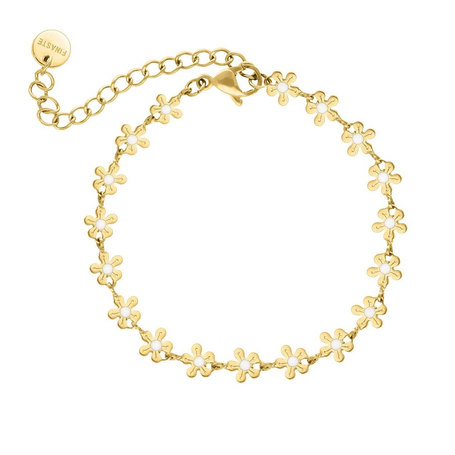 Armbanden Finaste | Flower Bracelet Goudkleurig