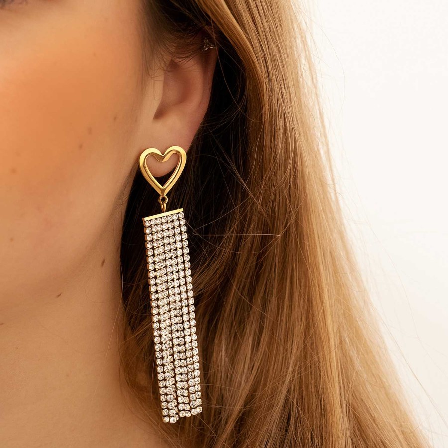 Oorbellen Finaste | Lovely Party Earrings Goldplated