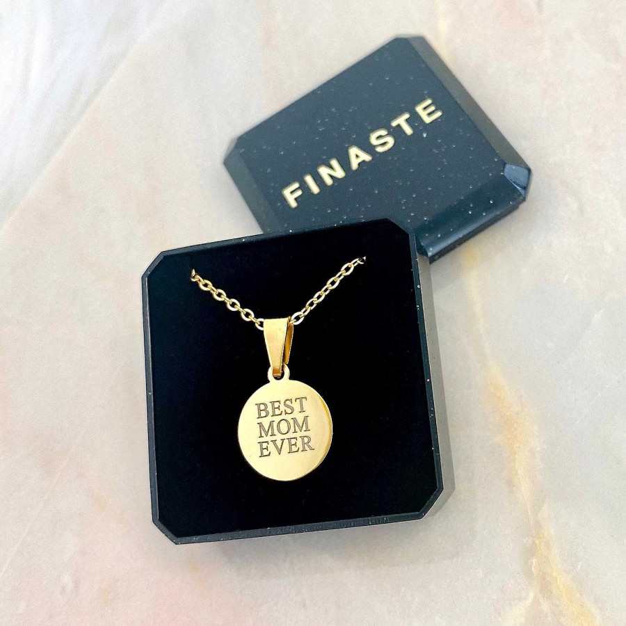 Kettingen Finaste | Ketting Met Jouw Tekst Goud Kleurig