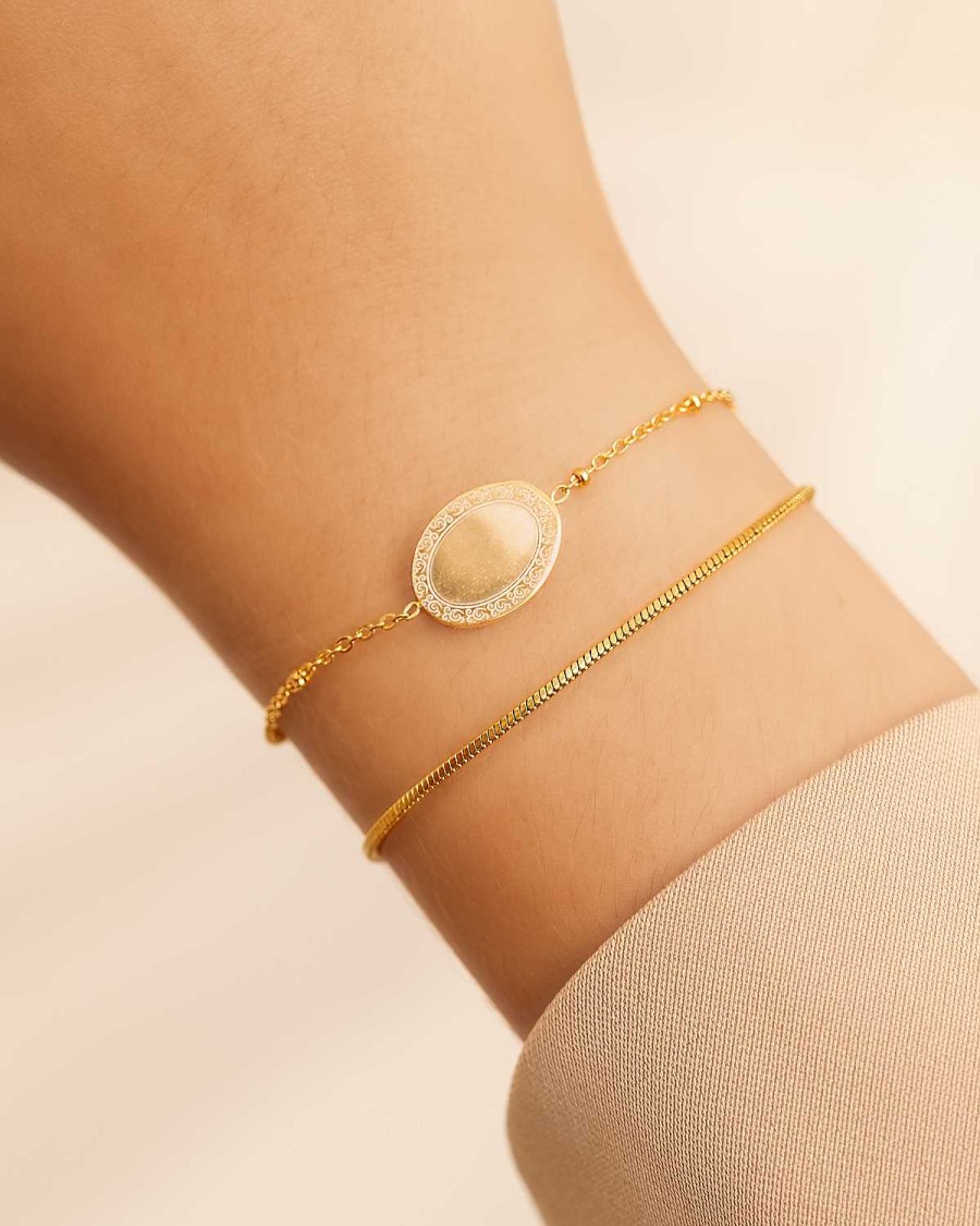 Armbanden Finaste | Bedel Armband Vintage Goudkleurig