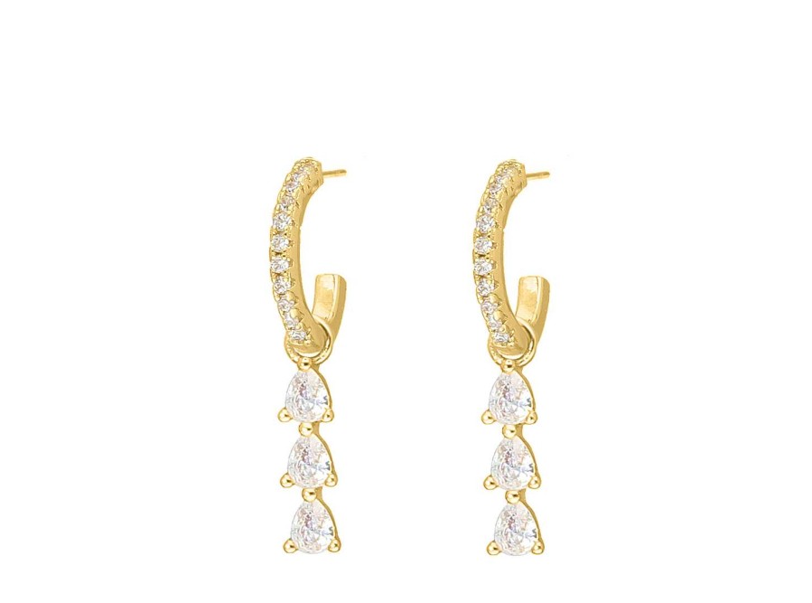 Oorbellen Finaste | Exclusive Crystal Drop Earrings Goldplated