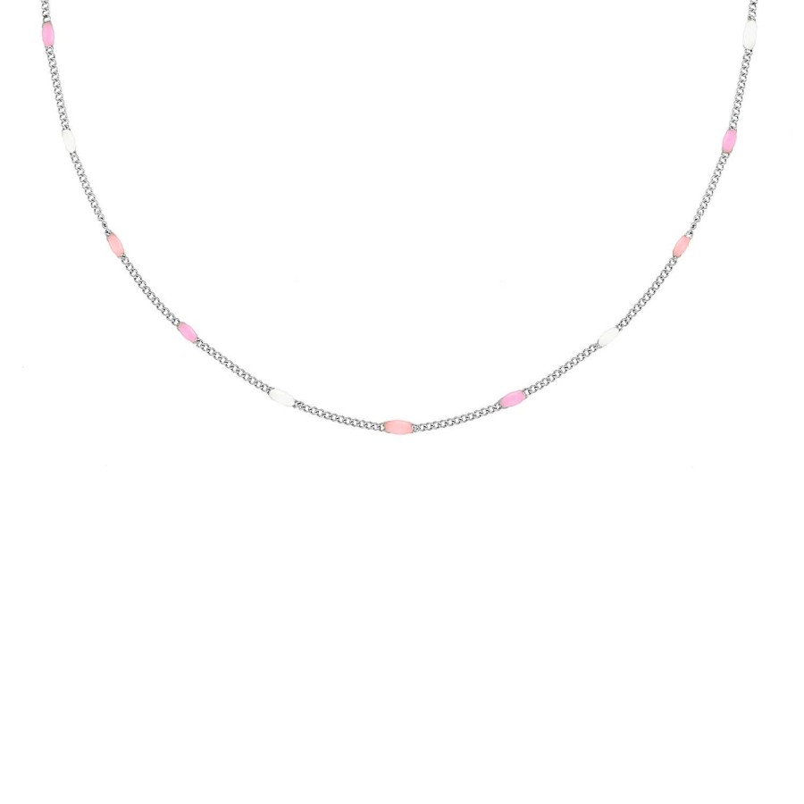 Kettingen Finaste | Ketting Met Roze Bolletjes Mix