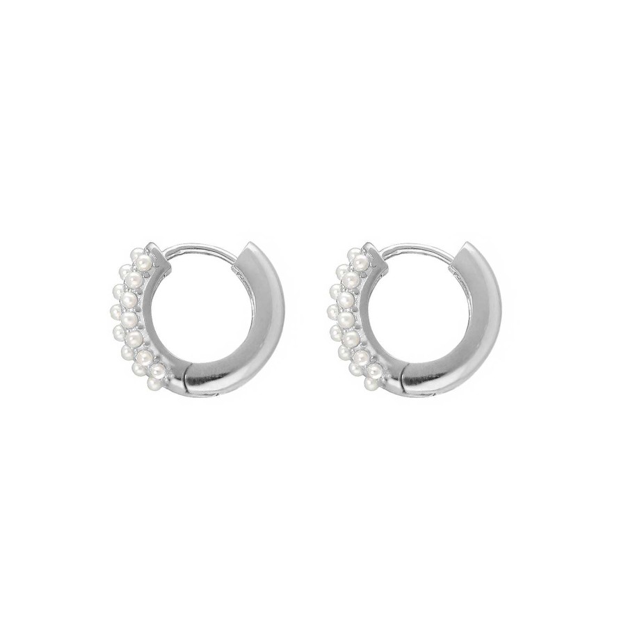 Oorbellen Finaste | Chunky Pearl Hoops