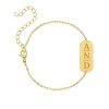 Armbanden Finaste | Bar Armband Graveren 3 Letters Gold Plated