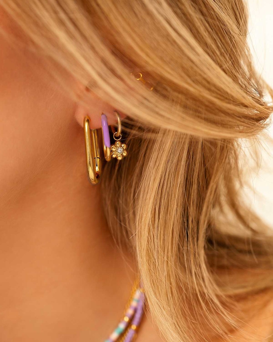 Oorbellen Finaste | Earrings Daisy Flower Goldplated