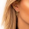 Oorbellen Finaste | Shiny Tennis Earrings Goudkleurig