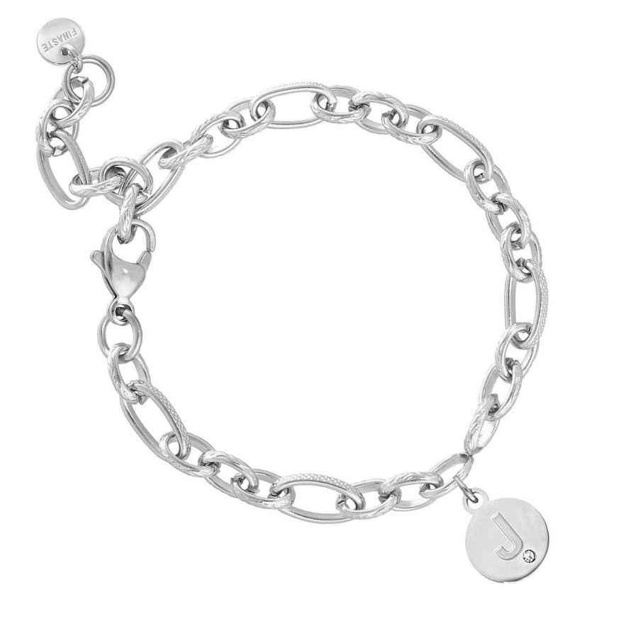 Armbanden Finaste | Chain Armband Met Shiny Initial