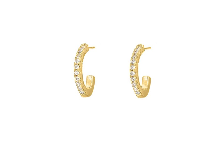 Oorbellen Finaste | Sparkly Little Hoops Goldplated