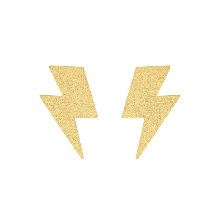 Oorbellen Finaste | Statement Thunder Earrings Goldplated