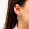 Oorbellen Finaste | Earrings Triple Stones Pink Goldplated