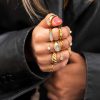 Ringen Finaste | Chunky Ring Croissant Goud Kleurig