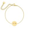 Armbanden Finaste | Armband 2 Initials Exclusive Goudkleurig