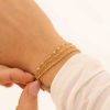 Armbanden Finaste | Triple Chain Bracelet Goldplated