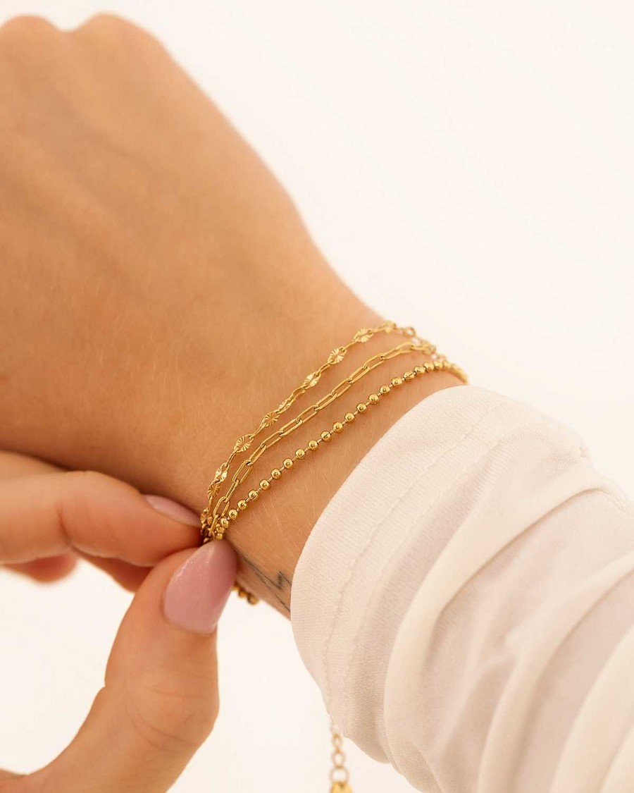 Armbanden Finaste | Triple Chain Bracelet Goldplated