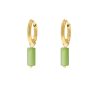 Oorbellen Finaste | Green Shell Earrings Goldplated