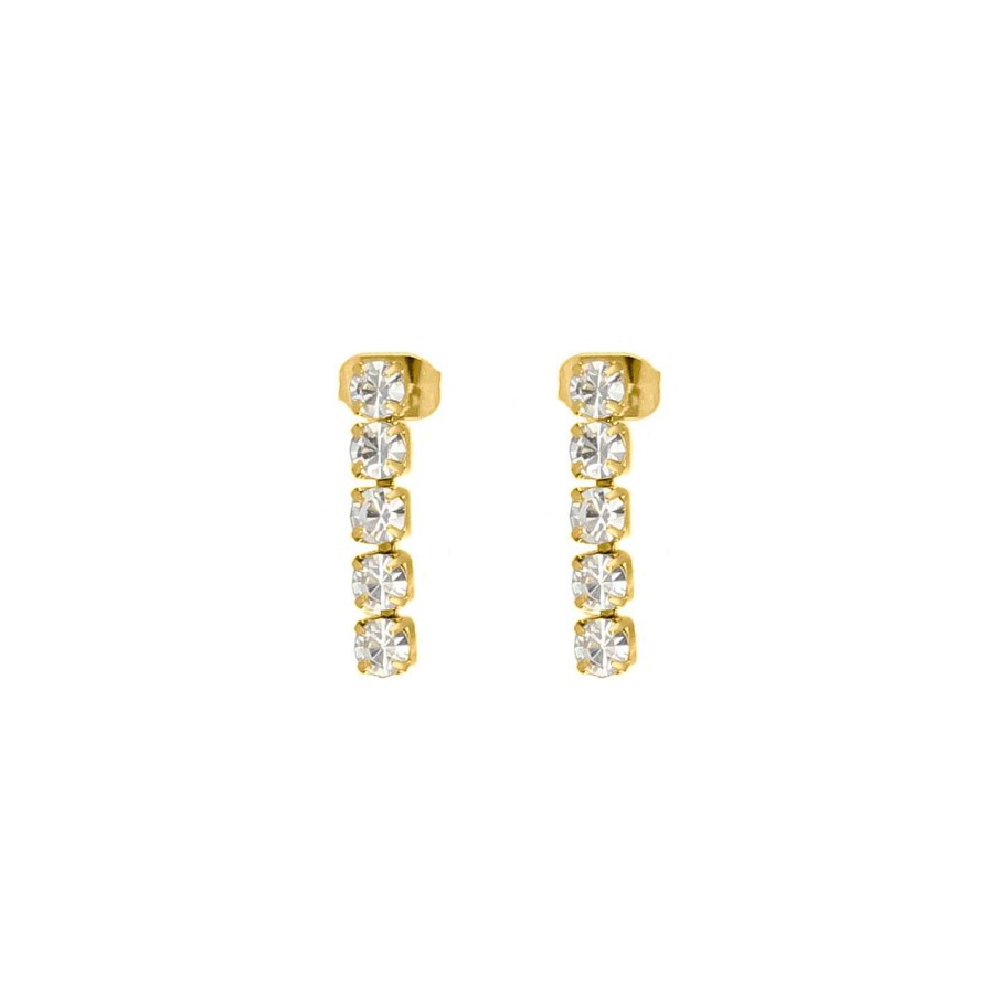 Oorbellen Finaste | Tennis Earrings Goud Kleurig