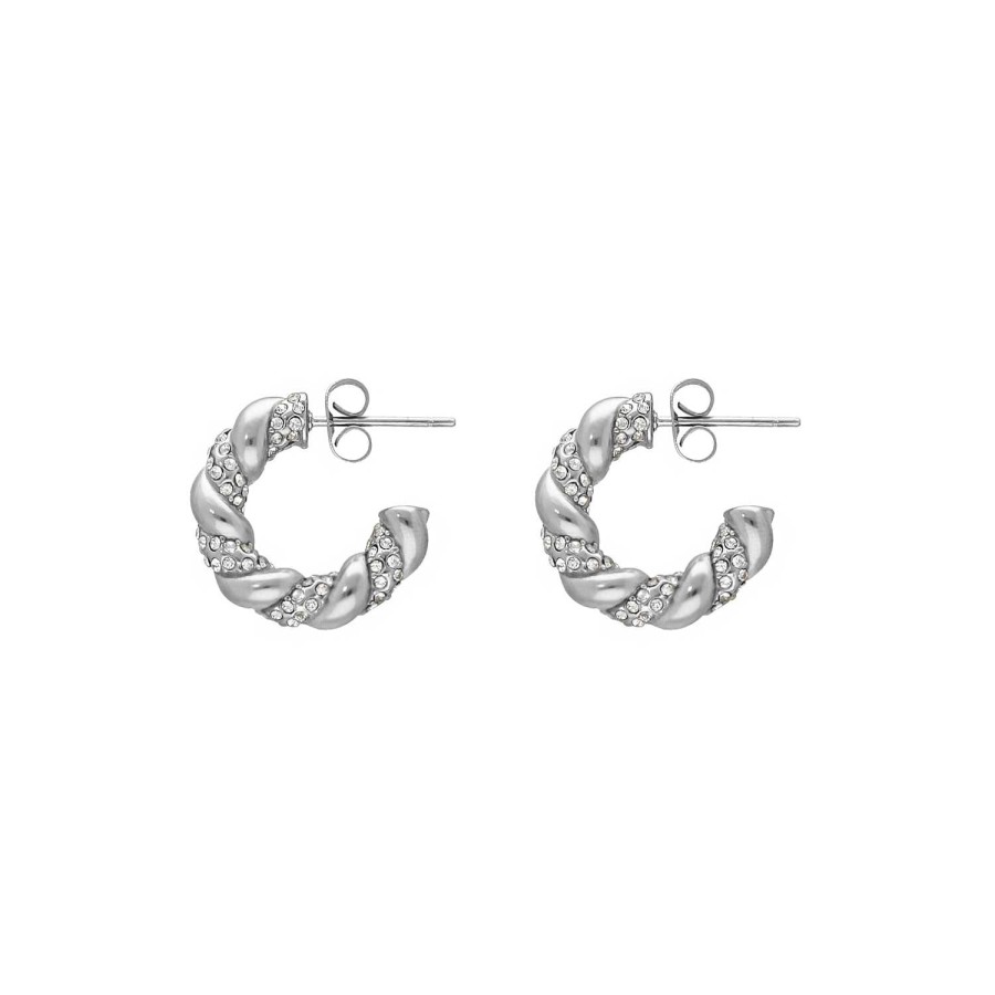 Oorbellen Finaste | Braided Stone Hoops