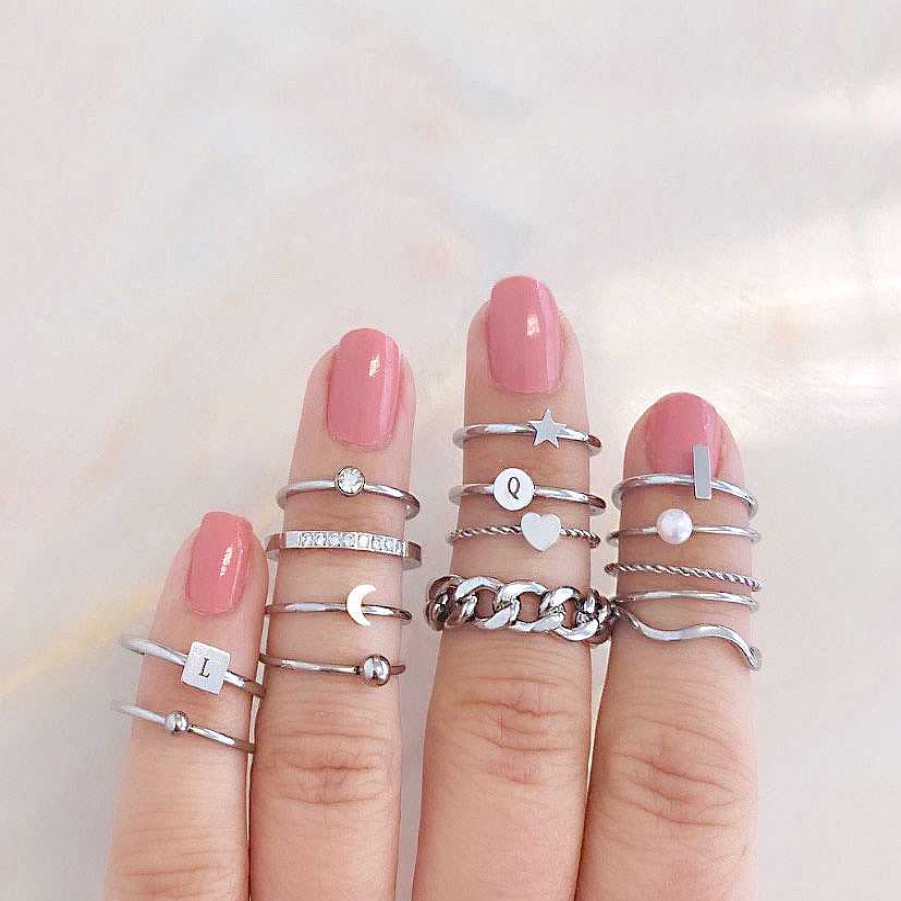 Ringen Finaste | Ring Met Bolletje Groot Kleur Zilver