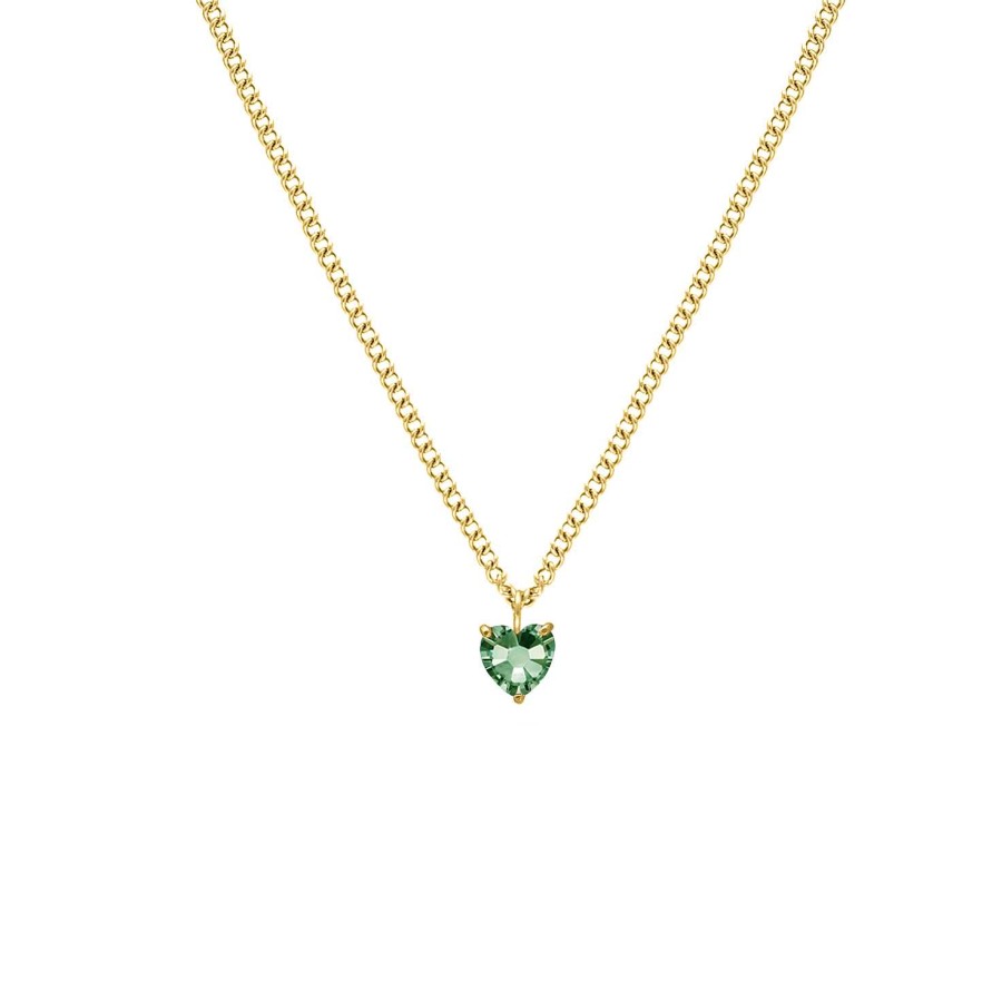 Kettingen Finaste | Birthstone Heart Ketting Goldplated