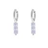 Oorbellen Finaste | Earrings Triple Stones Lilac