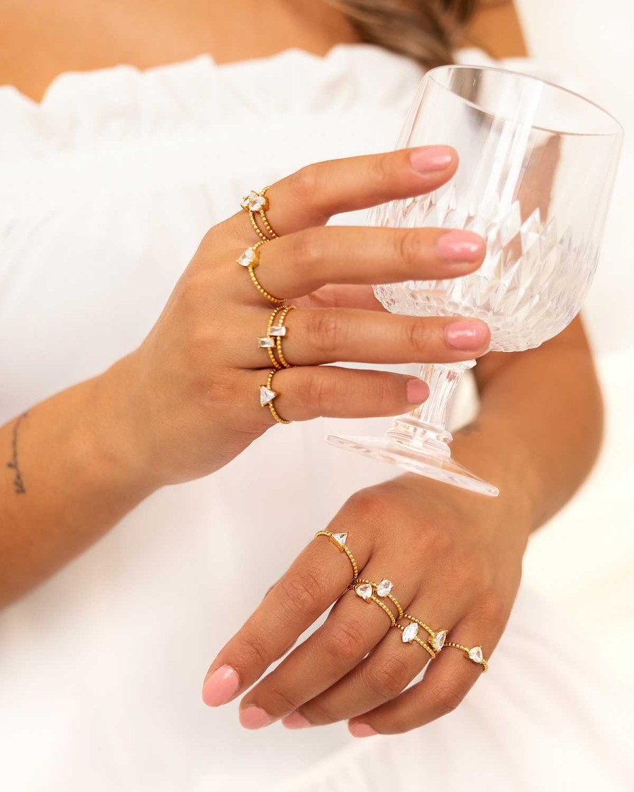 Ringen Finaste | Influencer Ring Heart Goudkleurig