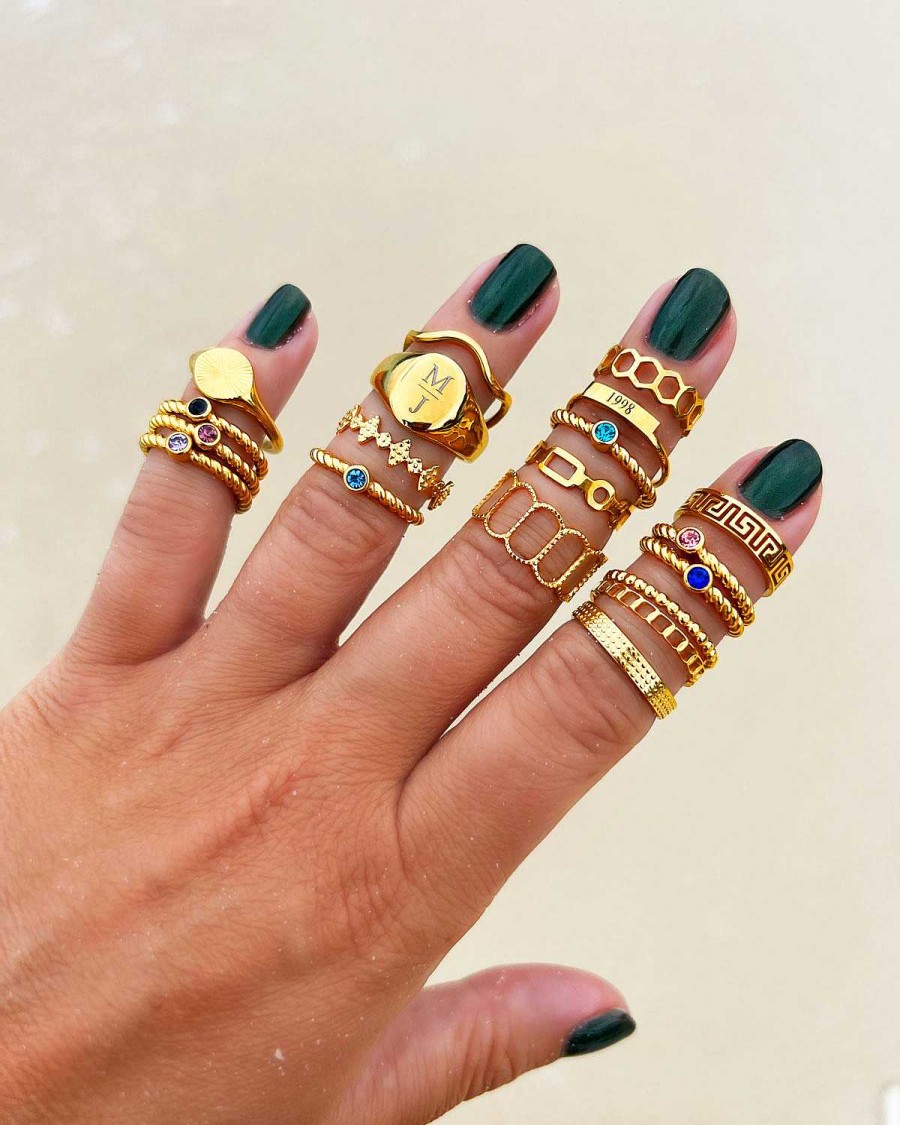 Ringen Finaste | Graveerbare Ring Bar Gold Plated