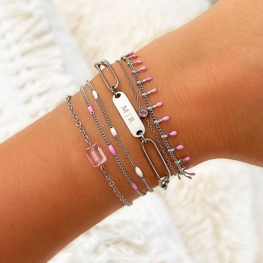 Armbanden Finaste | Armband Met Roze Bolletjes