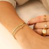 Armbanden Finaste | Birthstone Heart Armband Goldplated