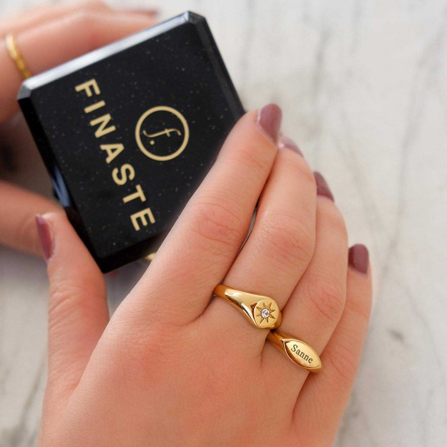 Ringen Finaste | Zegelring Ster Kleur Goud