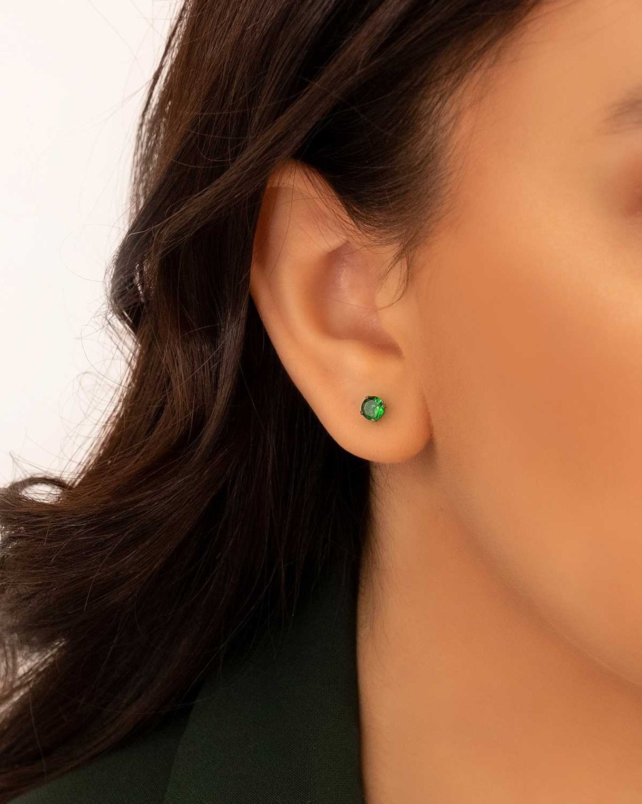 Oorbellen Finaste | Oorknopjes Emerald Stone