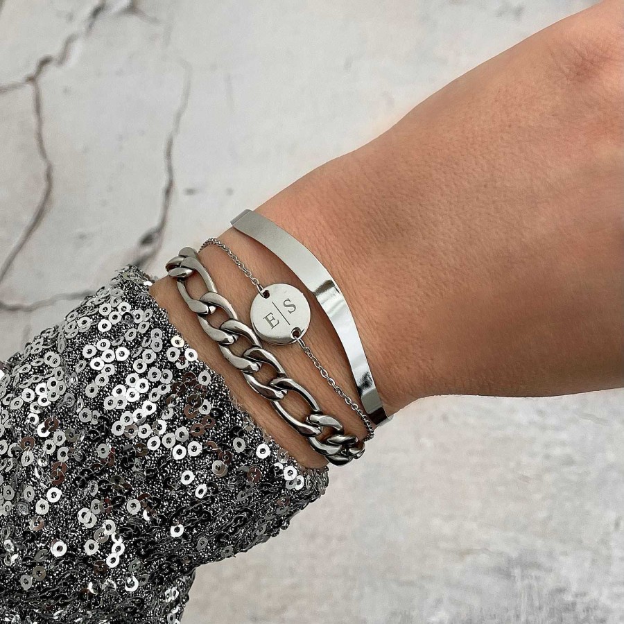 Armbanden Finaste | Bangle Waves Kleur Zilver