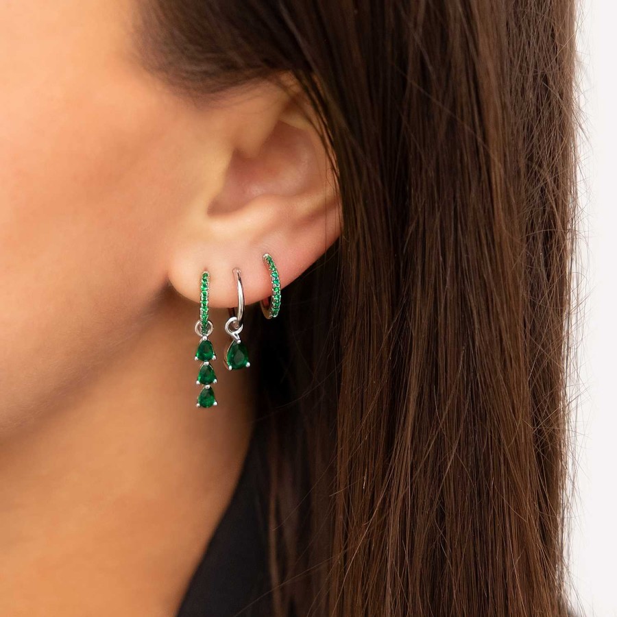 Oorbellen Finaste | Emerald Hoops