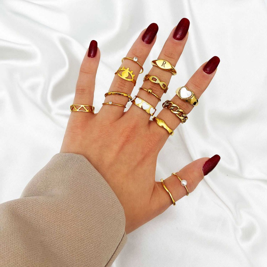 Ringen Finaste | Love Ring Fashionista Goudkleurig