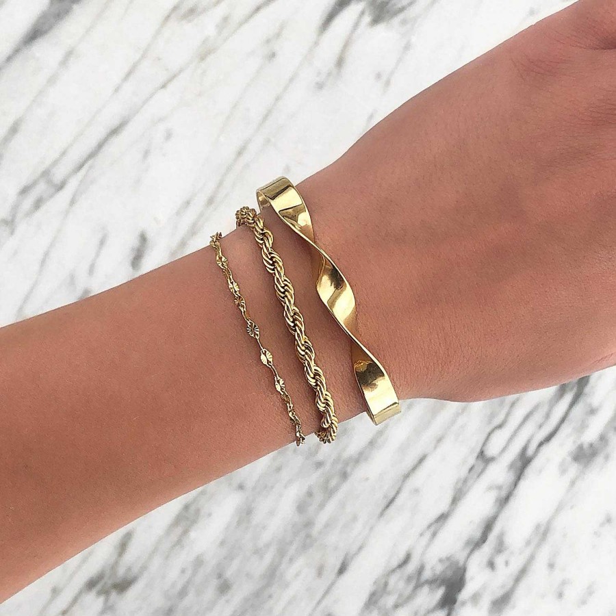 Armbanden Finaste | Trendy Schakelarmbandje Goudkleurig